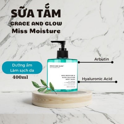 Sữa tắm trắng da dưỡng ẩm tẩy da chết Grace And Glow Miss Moisture