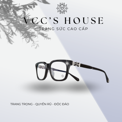 Kính Gọng Titanium đính kim cương 12ly VCC's House chính hãng